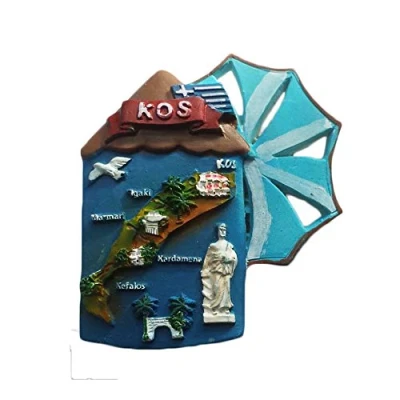 Image of 3D KOS Greece Refrigerator Magnet Tourist Souvenirs Stickers,Home &amp; Kitchen Decoration Fridge From China