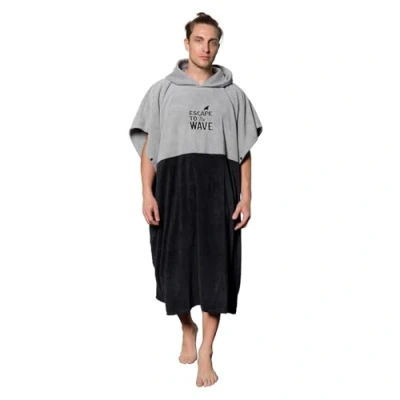 Image of Vulken Bathrobe with Hood, Surf Poncho for Changing Public Men L XL Large Thick