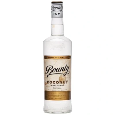 Image of Bounty Coconut Rum Flavour Distilled, blended and bottled in Saint Lucia 20% alcohol 700ml Perfect base for Long Drink