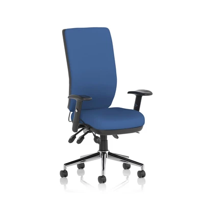 Image of Chiro High Back with Height Adjustable Arms Blue