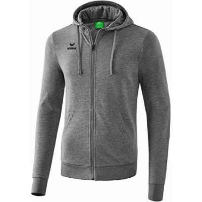 Image of Erima Hooded Sweat Jacket Grey Marl, 128