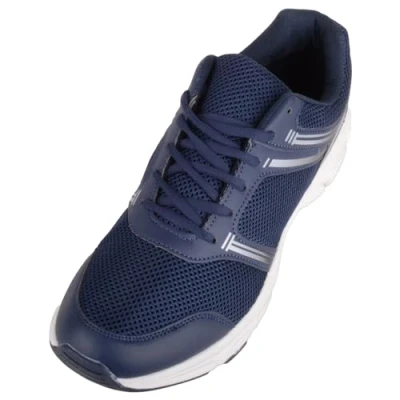 Image of Mens Lightweight Lace Up Sports Wide Fit Trainer Sneakers Navy UK 10