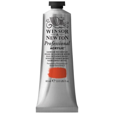 Image of Winsor &amp; Newton 2320099 Professional Acrylic Colour, 60 ml Cad Red Med