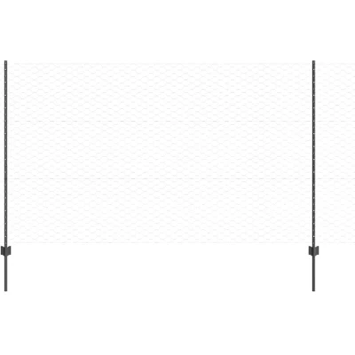 Image of vidaXL Fence Posts 22 pcs U Channel Grey 140 cm Steel