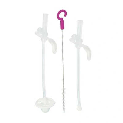 Image of b.box Sippy Cup Replacement Straw Pack: Includes 1 Straw, with Weight, Cleaning Brush Fits Cups