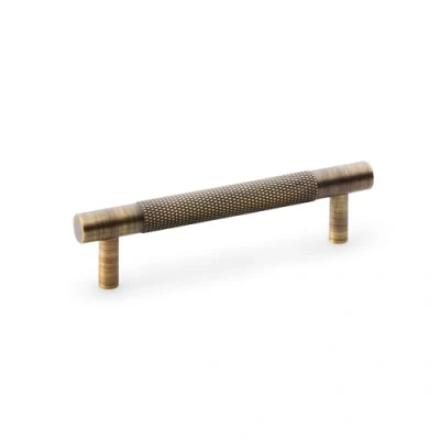 Image of 96mm Antique Brass Knurled Cupboard Handle Cabinet Door Drawer Pull Wardrobe Furniture