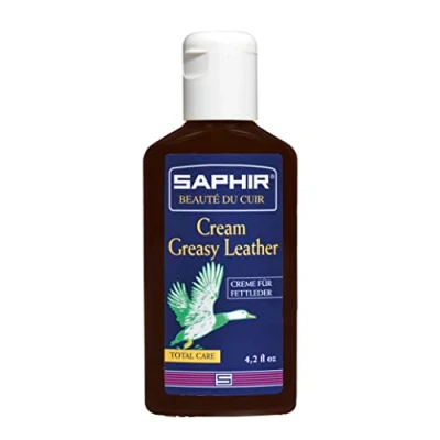 Image of Saphir Cream Polish for Conditioning Greasy, Oiled Leather Shoes &amp; Boots Brown 125 ml