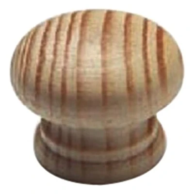 Image of Merriway BH00416 (10 Pcs) Unlacquered Pine Wooden Cupboard Door/Drawer Knobs Drilled for Woodscrew Dowel Screw, 30 mm (1.1/4 Inch) Pack of 10 Pieces