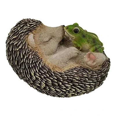 Image of Garden and Home Decor 13cm Realistic Hedgehog Polyresin Statue Hand Painted Figurine Intricate Detail Suitable for Indoor or Outdoor Use Frost Fade Resistant Animal Lawn Ornament