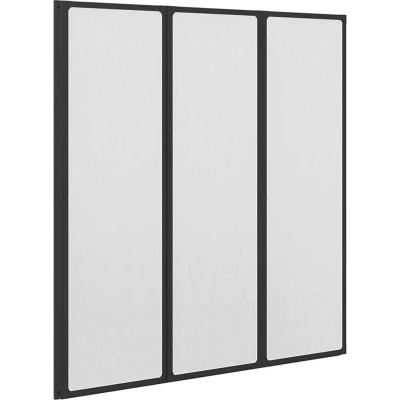 Image of vidaXL Shower Bath Screen Wall 141 x 132 cm 3 Panels Foldable