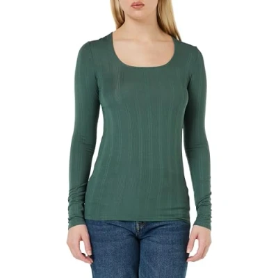 Image of Triumph Women&#039;s Beauty Layers Top LSL X Pyjama, Smoky Green, Large