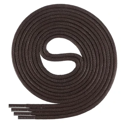 Image of Di Ficchiano round waxed shoelaces for business, suit and leather shoes, diameter 2 4 mm, lengths 45 cm 200 cm, highly tear resistant, made in Europe, Adult (Unisex), dark brown, 75 / ø 2mm