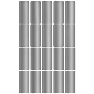 Image of Rectangular Silver foil Label Stickers Craft Adhesive Rectangles 40mm x 19mm (4cm 1.9cm) Great for Envelope Seals 300 Pack by Royal Green