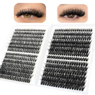 Image of Bransfy 553Pcs Lash Clusters Individual Extension 9 16mm Cluster Eyelash Extensions DIY Lashes Wispy D Curl at Home(40D+50D+60D+80D,553Pcs)