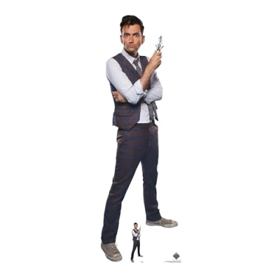 Image of Star Cutouts SC4497 Fourteenth Doctor Who Waistcoat David Tennant Cardboard Cutout Perfect for Birthdays, Gifts, Parties &amp; Fans