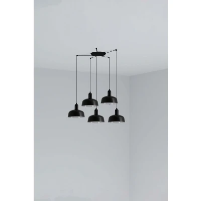 Image of Tatawin Small Cluster Pendant Ceiling Light Black, Gloss Black 5x E27