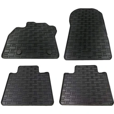 Image of AUTO STYLE Rubber car mats set compatible with Renault Zoe 2012 2018 &amp; 2019 (4 pieces + fixing system)