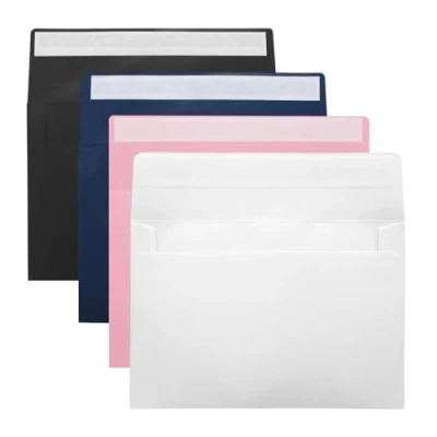 Image of 50 Packs White A7 Envelopes,4x6 Envelopes for Invitations,5x7 Envelopes,Printable invitation envelope,Photos, greeting cards, mailings,postcards, Wedding Self sealing (white)