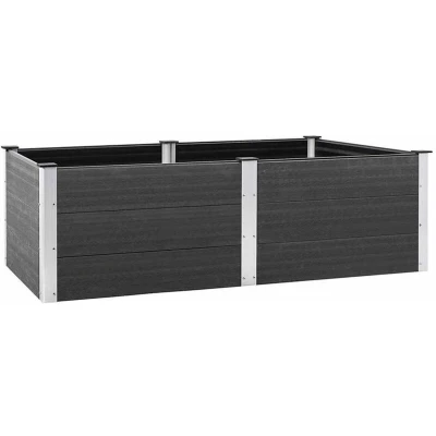 Image of vidaXL Garden Raised Bed 200x100x54 cm WPC Grey