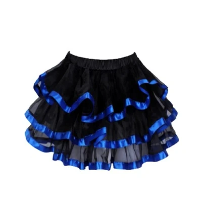 Image of Yummy Bee Tutu Skirt Women Fancy Dress Costume Adult Burlesque Halloween Frilly Plus Size (8 10, Blue)