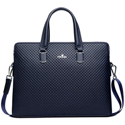 Image of [FSD.WG]Business Bag Leather Briefcase Shoulder Laptop Business for Men, Blue, L