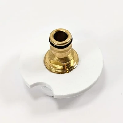 Image of 3D Cabin Motorhome Water filler cap with hose connector for quick fill Roller adapter type White