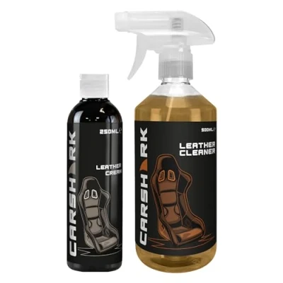 Image of CARSHARK Leather Cleaning Kit, Cleaner 500 ml, Cream 250 Clean and Restore