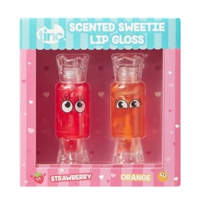 Image of Tinc Sweetie Lip Gloss Set Delicious Scents: Strawberry and Orange Moisturising Gift Idea 2 in Pack