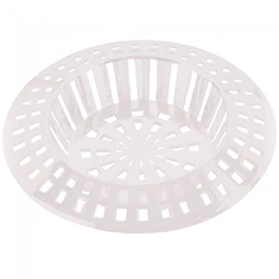 Image of Strainer Sink Plastic Large White Kitchen Bathroom Bath Shower Hair Trap Food Stopper Waste Filter Plug Basin 45mm
