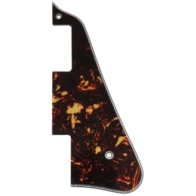 Image of Musiclily LP Guitar Pickguard for China Made Epiphone Les Paul Standard Modern Style Electric Guitar, 4Ply Tortoise Shell
