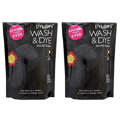 Image of Dylon Wash &amp; Dye Black Fabric Large 350 g 3 confezione