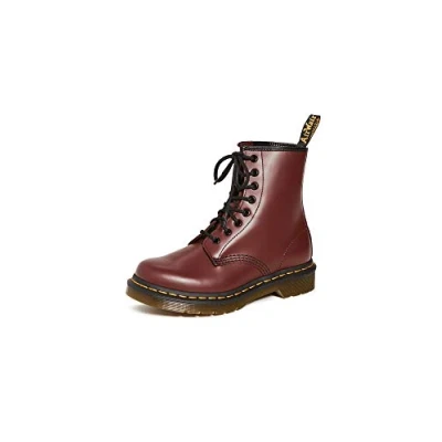 Image of Dr. Martens Women&#039;s 1460 W Smooth Leather 8 Eye Boot, Cherry Red, 6 UK