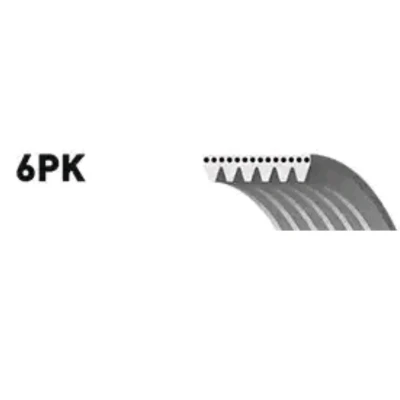 Image of 1137008, 98MF6C301DA V ribbed Belt GATES 6PK1915 1915mm 6 G Force C12 CVT FORD: Focus Mk1 Hatchback, Estate