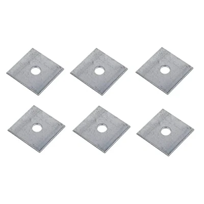 Image of TERF® Heavy Duty M10 (10mm) X 40mm 3mm Zinc Plated Steel Square Plate Washer 10mm ID (Hole) OD Thickness Pack of 6