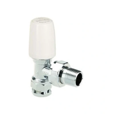 Image of Pegler Belmont 1/2inCH 15mm Radiator Valve Angle 97CP Lock Shield 680008.