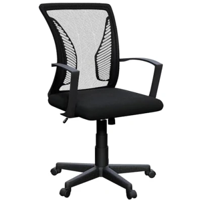 Image of Vida Designs Airdrie Office Chair With Arms Comfy Ergonomic Mesh Swivel Computer Height Adjustable Executive Desk (Black)