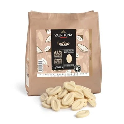 Image of Valrhona White Baking Chocolate Chips 35% (Ivory) 1 kg