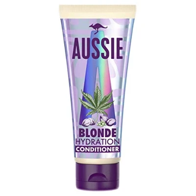 Image of Aussie, Blonde Hydration Conditioner with Hemp Seed Extracts and Wild Plum for Dull Dry Hair, Nourishes Brings Shine to Your 200 ml
