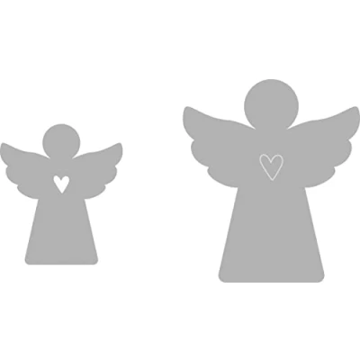 Image of Rayher Set of Two Metal Cutting Dies with Angel Design, Craft Die for Card Making and Scrapbooking, 100% steel, 4.5 6.5cm x 4 5.7cm, 50261000