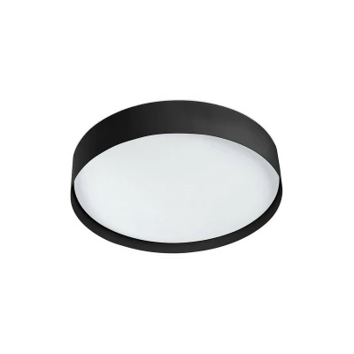 Image of Vuk Led Matt Black Flush Ceiling Lamp IP44