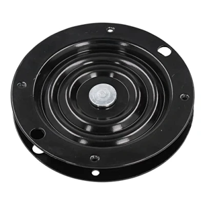 Image of CHICIRIS Turntable Plate Base, 6 Inches Fixed Function Swivel Ball Bearing Replacement for Bar Chairs Furniture (Black)