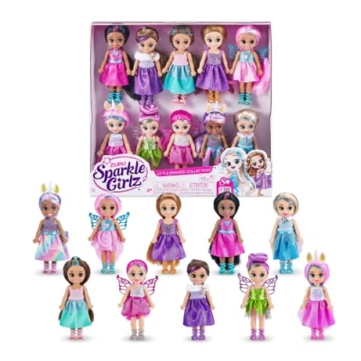 Image of Sparkle Girlz Fantasy Little Friends Set of 10 Dolls by ZURU