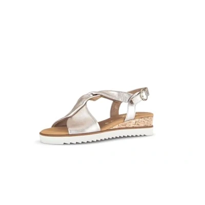 Image of Gabor Rich 42.751.82 Metallic Wedge Ladies Sandal 5