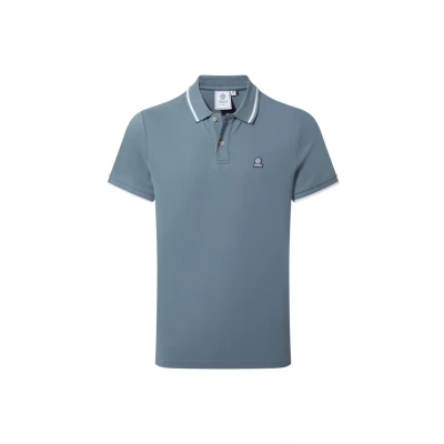 Image of TOG24 Binsoe Men&#039;s Polo T Shirt in 100% Sustainable Supersoft Textured Cotton Pique, Flat Knitted Ribbed Collar and Cuffs, Contrast Tipping
