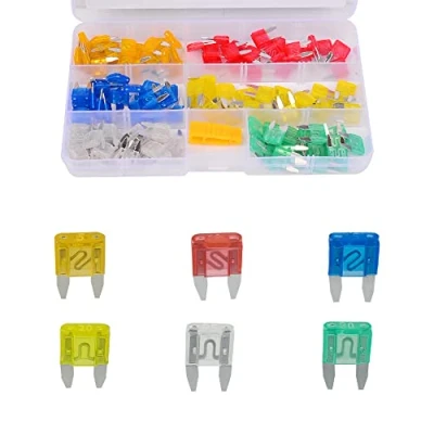 Image of HUIQIAODS Mini Blade Fuses Assorted Kit 5A 10A 15A 20A 25A 30A With 1 Fuse Extractor