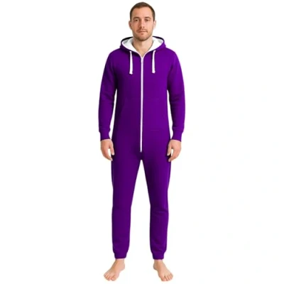 Image of Urban Road Unisex Plain Onesie Men &amp; Women All in one Lounge wear Purple