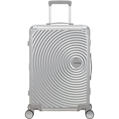 Image of American Tourister Soundbox Alu Medium Check in Silver