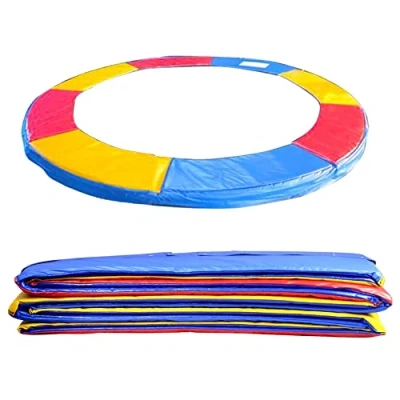 Image of Green Bay 8ft Replacement Trampoline Accessories Pad Safety Spring Cover Padding Tri Colour Outdoor