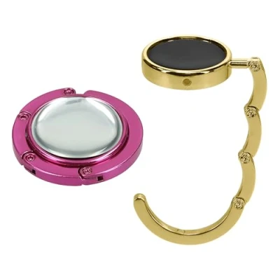 Image of kwmobile Purse Hanger for Table (Set of 2) Hook Folding Handbag Portable Bag Holder