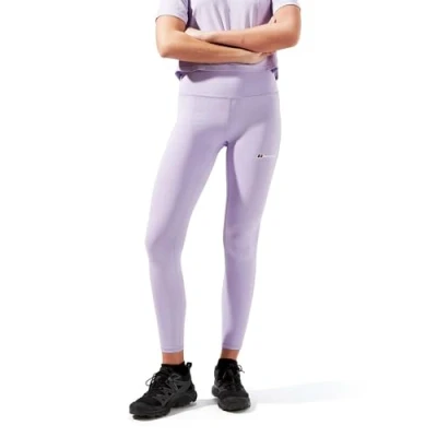 Image of Berghaus Womenss Big Logo Core Leggings in Purple Size 12 UK